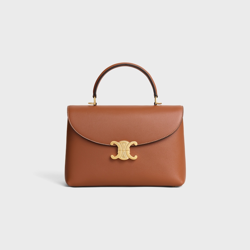 BOLSO NINO MEDIANO DE PIEL DE BECERRO FLEXIBLE CON TEXTURA GRANULADA - TOSTADO - BOLSOS CON ASA SUPERIOR - 1 | CELINE