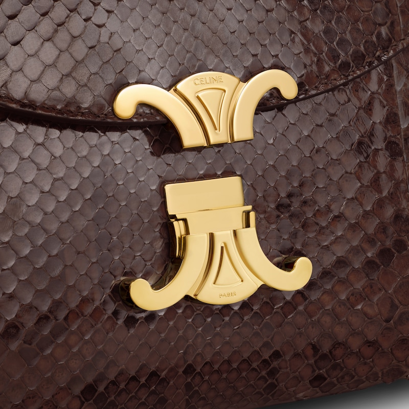 TEEN NINO BAG IN PYTHON - HICKORY - CROSS-BODY BAGS - 1 | CELINE