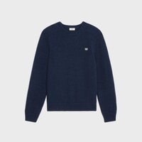 triomphe crew neck sweater in cashmere wool - NAVY -  - 1 | CELINE