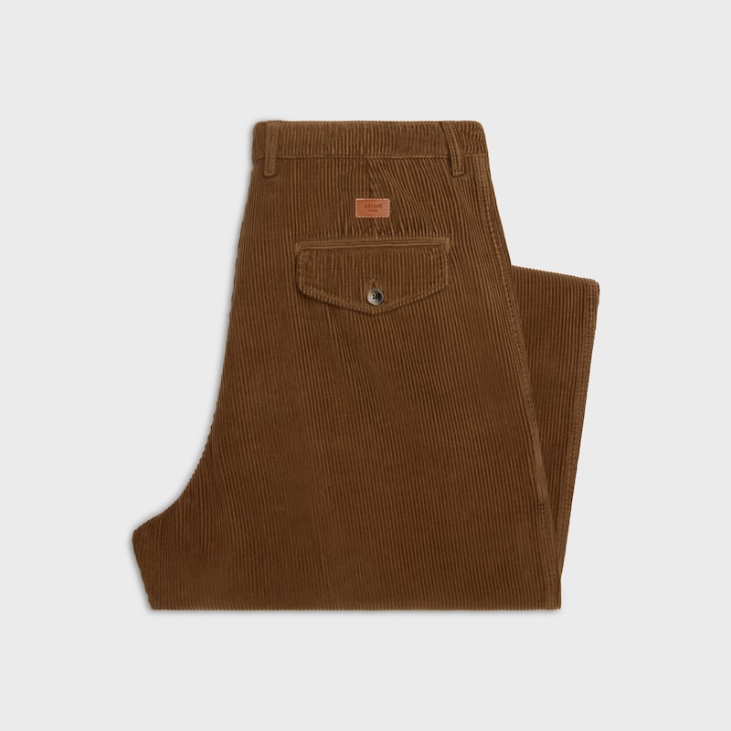 chinos IN corduroy - 70'S BROWN LIGHT STONE WASH -  - 1 | CELINE