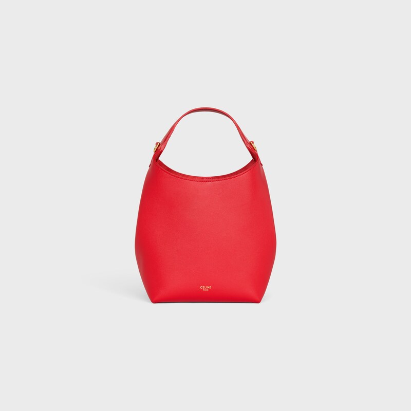 SMALL HOBO IN SUPPLE SMOOTH CALFSKIN - ULTRA RED - GIFTS FOR HER - 1 | CELINE