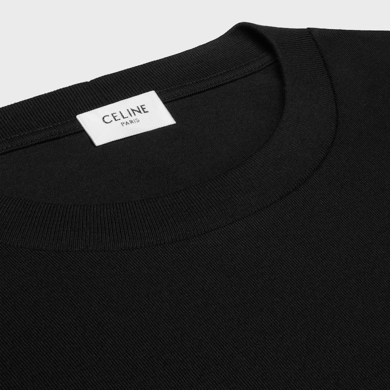 t-shirt IN cotton jersey - BLACK/WHITE/BLUE -  - 1 | CELINE
