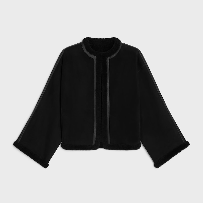 jacket IN suede - BLACK -  - 1 | CELINE