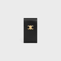 TRIOMPHE PHONE POUCH in Shiny calfskin - BLACK - TRIOMPHE - 1 | CELINE
