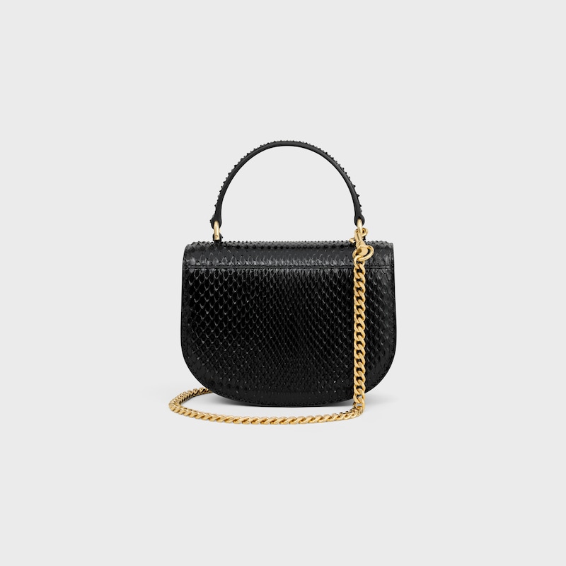 MINI CHAIN BESACE CLEA IN PYTHON - BLACK - MORE LINES - 1 | CELINE