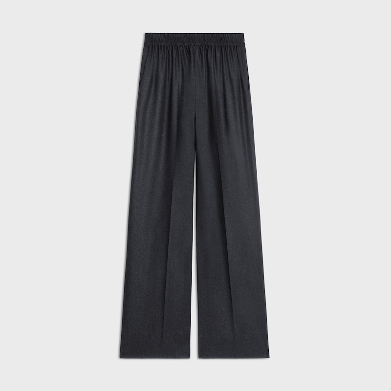 trousers IN CASHMERE FLANNEL - ANTHRACITE -  - 1 | CELINE