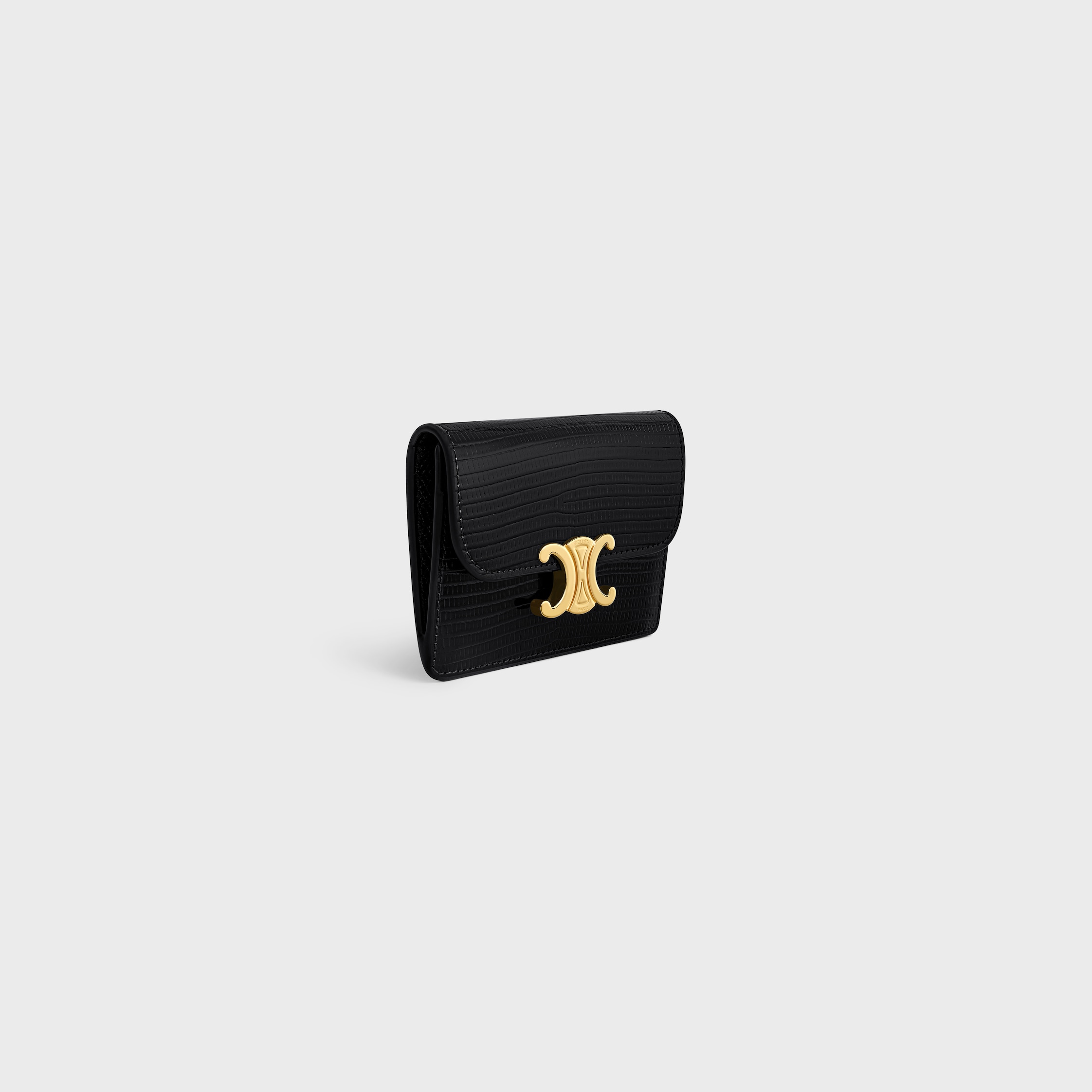 CELINE フラップ付きカードホルダー トリオンフ リザード柄 トリオンフフラップ付きカードホルダー / リザード - | CELINE