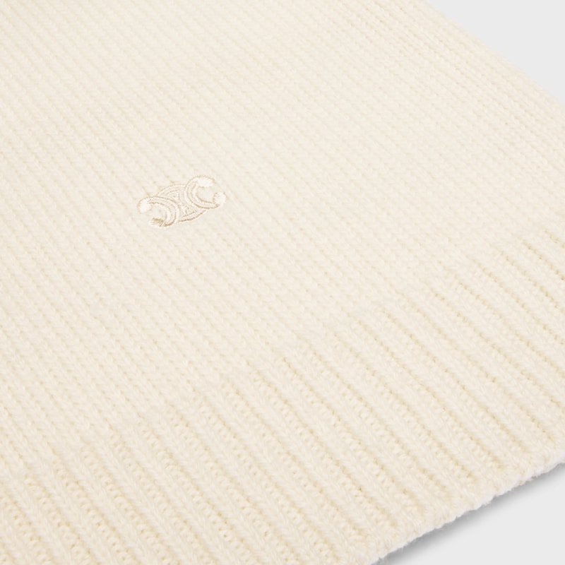 turtleneck sweater IN SEAMLESS CASHMERE - IVORY -  - 1 | CELINE