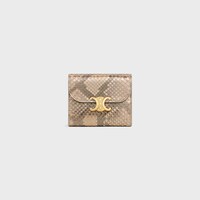 WOMEN'S LUXURY BEIGE TRIOMPHE WALLET AND CARD HOLDER | CELINE
