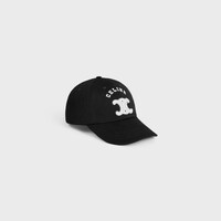 triomphe cap IN COTTON TWILL GABARDINE - BLACK -  - 1 | CELINE