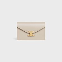 BRIEFTASCHE MIT KETTE MARGO aus glänzendem Kalbsleder - Heller Stein - BRIEFTASCHEN MIT KETTE - 1 | CELINE