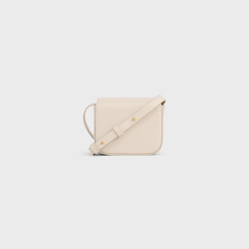 MINI CLAUDE in Shiny calfskin - PALE BEIGE - MORE LINES - 1 | CELINE