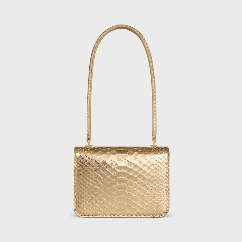 TEEN GARANCE bag in LAMINATED PYTHON - GOLD - TRIOMPHE - 1 | CELINE