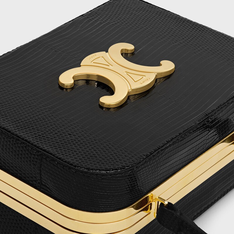 EVENING TRIOMPHE MINAUDIERE in Lizard - BLACK - MORE LINES - 1 | CELINE