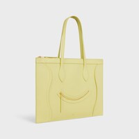 กระเป๋าเดินทาง CABAS แบบแบน หนังลูกวัวสัมผัสเงา - สีซิตรัส - สินค้าใหม่ - 2 | CELINE