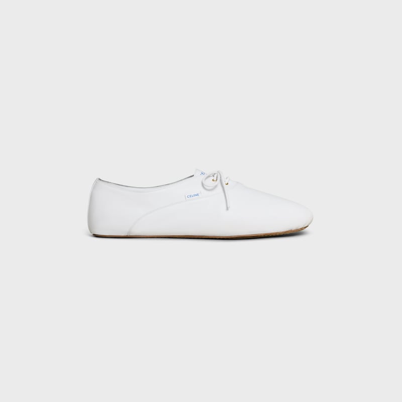 BALLET LACE-UP SHOE IN LAMBSKIN - Ultra White -  - 1 | CELINE
