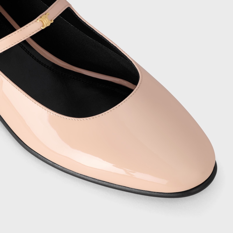 BALLERINE CITY EN CUIR DE VEAU BRILLANT - BLUSH -  - 1 | CELINE