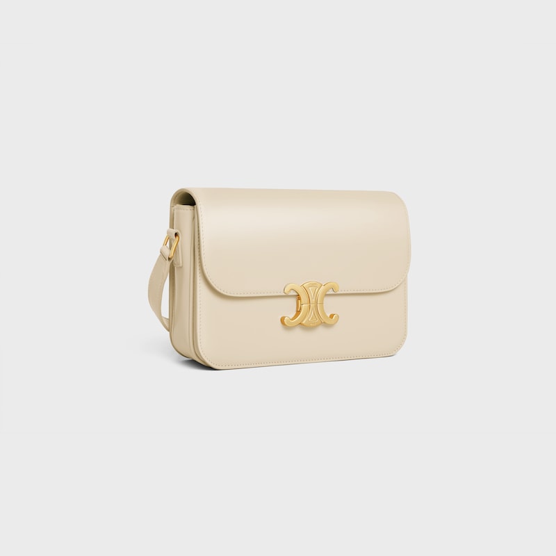 TRIOMPHE经典亮泽牛皮革手袋 - 草原绿 - 斜揹袋 - 1 | CELINE