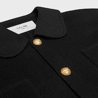 cardigan jacket in double faced cashmere - BLACK -  - 2 | CELINE