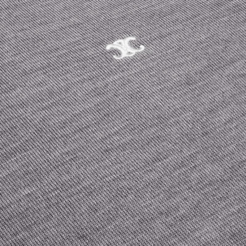 Triomphe Pullover mit Rundhalsausschnitt aus Wolle - MITTELGRAU -  - 1 | CELINE