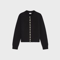 twinset cardigan IN heritage cashmere - BLACK -  - 1 | CELINE