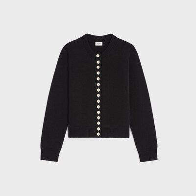 twinset cardigan IN heritage cashmere - BLACK -  - 2 | CELINE