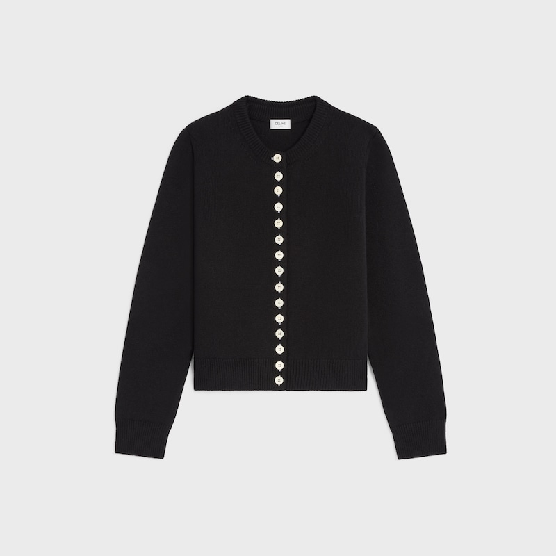 twinset cardigan EM cashmere heritage - PRETO - - 1 | CELINE