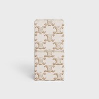Case 1 Perfume 100ml in Triomphe Canvas and Calfskin - WHITE - BEAUTY ACCESSORIES - 1 | CELINE