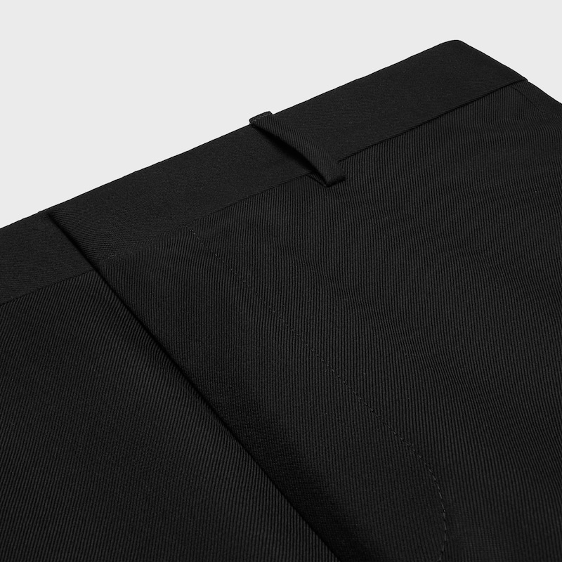 ethan trousers IN wool gabardine - BLACK -  - 1 | CELINE
