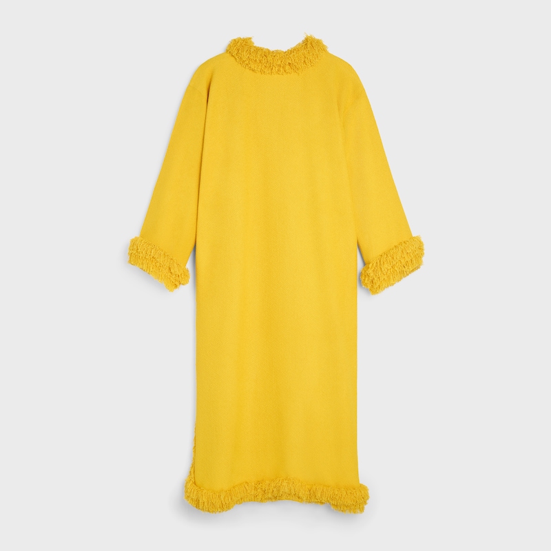robe natté viscose laine - JAUNE -  - 1 | CELINE