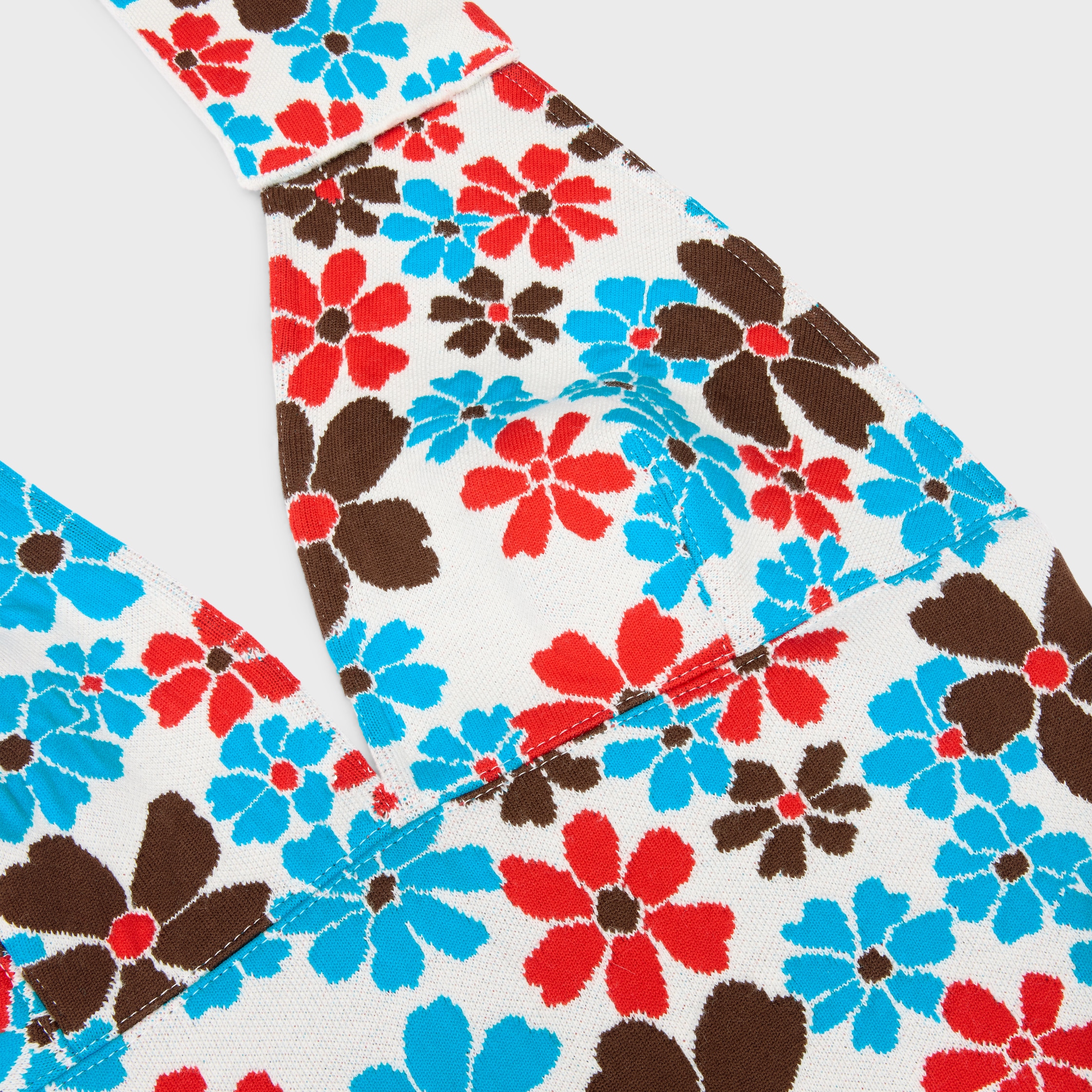 TOP IN POLYAMIDE JACQUARD - WHITE MULTICOLOR | CELINE