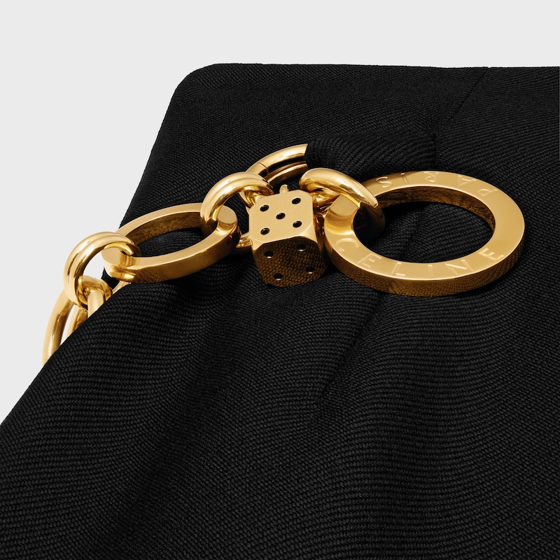 mini skirt IN mohair wool - BLACK -  - 1 | CELINE