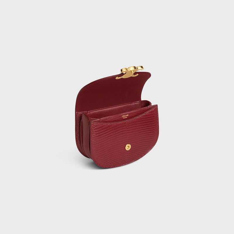 กระเป๋าพร้อมสายโซ่ BESACE CLEA ขนาดมินิ หนังลิซาร์ด - สีทับทิม - สินค้าประเภทอื่น - 1 | CELINE