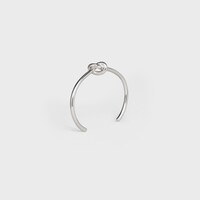 Knot extra-thin bracelet in brass with rhodium finish - Silver -  - 2 | CELINE