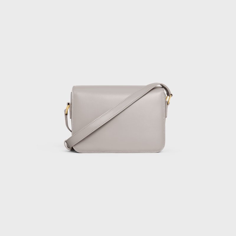 TEEN TRIOMPHE BAG IN shiny calfskin - SOFT GREY - SHOULDER BAGS - 1 | CELINE