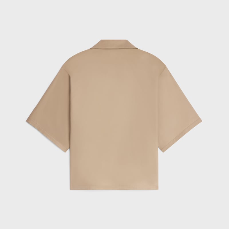 SCOUT SHIRT IN LIGHT COTTON GABARDINE - BEIGE -  - 1 | CELINE