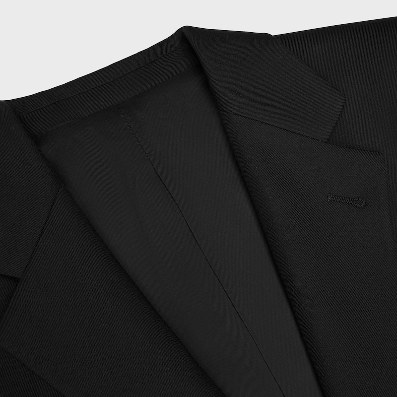 veste classique gabardine laine - Noir -  - 1 | CELINE