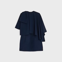 cape dress IN viscose cady - NAVY -  - 2 | CELINE