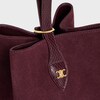 SMALL AMBER IN SUEDE AND PYTHON EFFECT CALFSKIN - BURGUNDY - TOP-HANDLE BAGS - 1 | CELINE