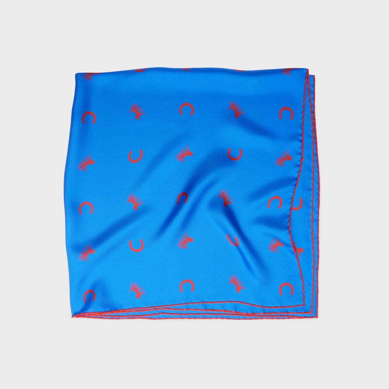 carré twill soie - BLUE / RED -  - 1 | CELINE