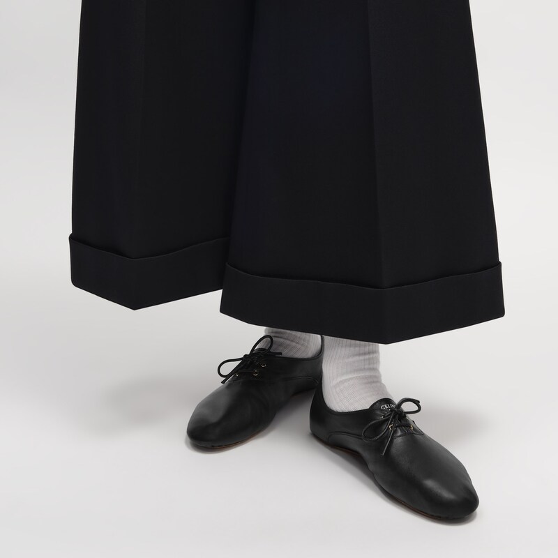BALLET LACE-UP SHOE IN LAMBSKIN - BLACK -  - 1 | CELINE