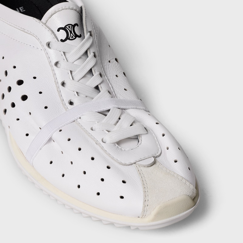 SOFT SNEAKER IN STRETCH LAMBSKIN, SUEDE CALFSKIN AND LAMBSKIN - OPTIC WHITE -  - 1 | CELINE