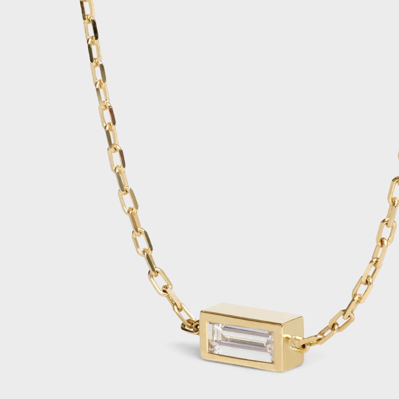 สร้อยข้อมือประดับรูปทรงเส้นตรง Celine Sentimental ผลิตจากเยลโลว์โกลด์และเพชร - เยลโลว์โกลด์และสีขาว -  - 1 | CELINE