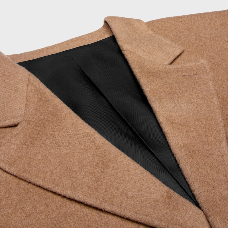 CHAQUETA ENTALLADA DE FRANELA DE CACHEMIRA - CAMEL CLARO -  - 1 | CELINE