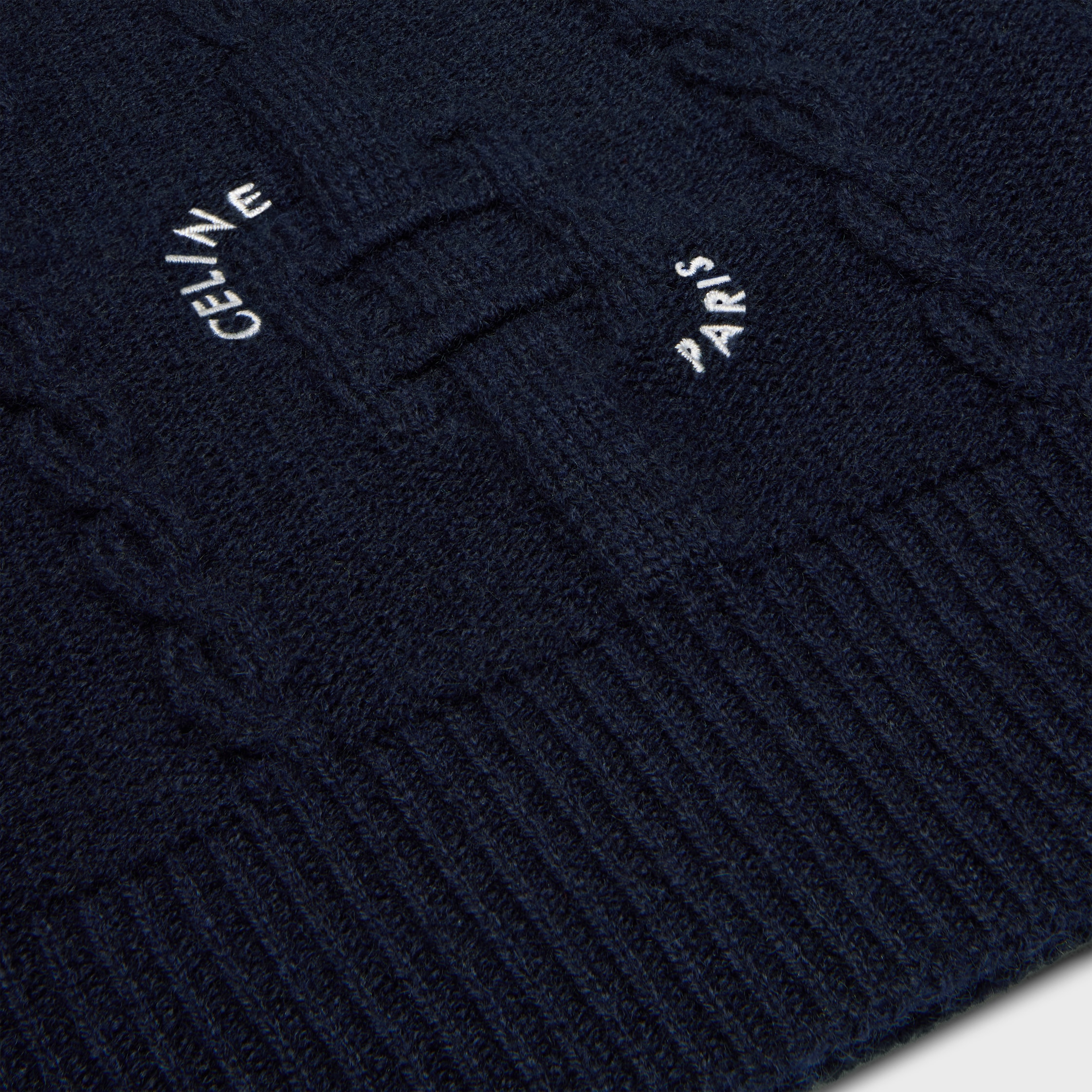 crewneck sweater IN chains cashmere - NAVY | CELINE