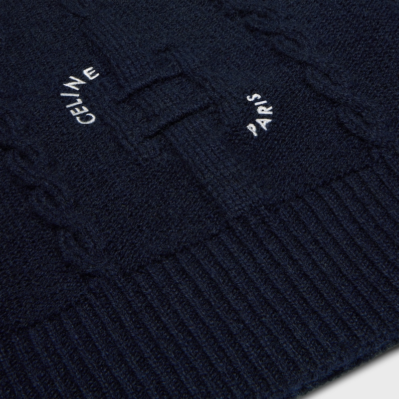 crewneck sweater IN chains cashmere - NAVY -  - 1 | CELINE