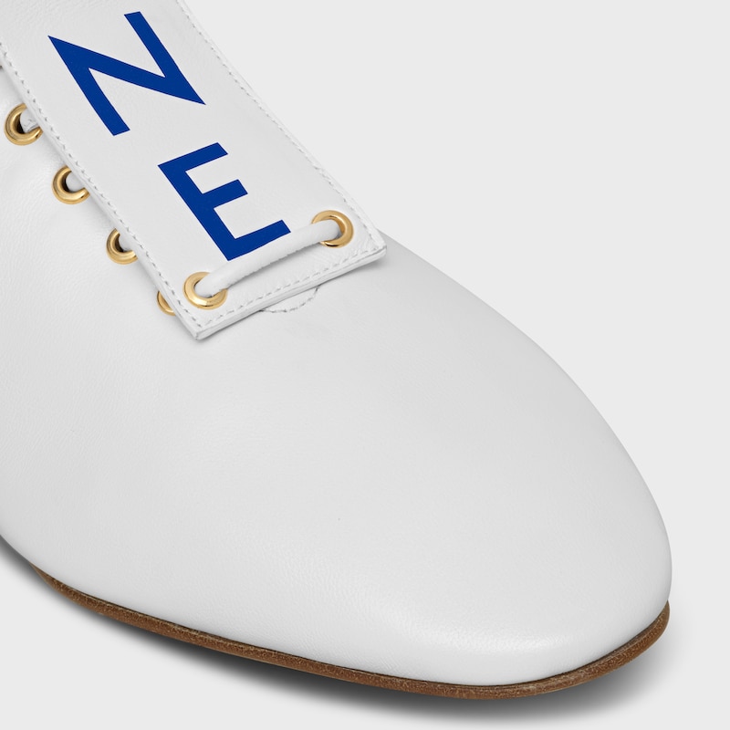 BALLET HIGH - LACE-UP BOOT IN LAMBSKIN - Ultra White -  - 1 | CELINE