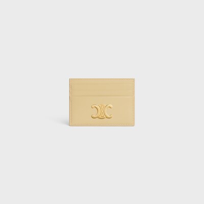 트리옹프 카드 지갑 - 샤이니 카프스킨 - 스프링 옐로우 - 카드 지갑 - 6 | CELINE