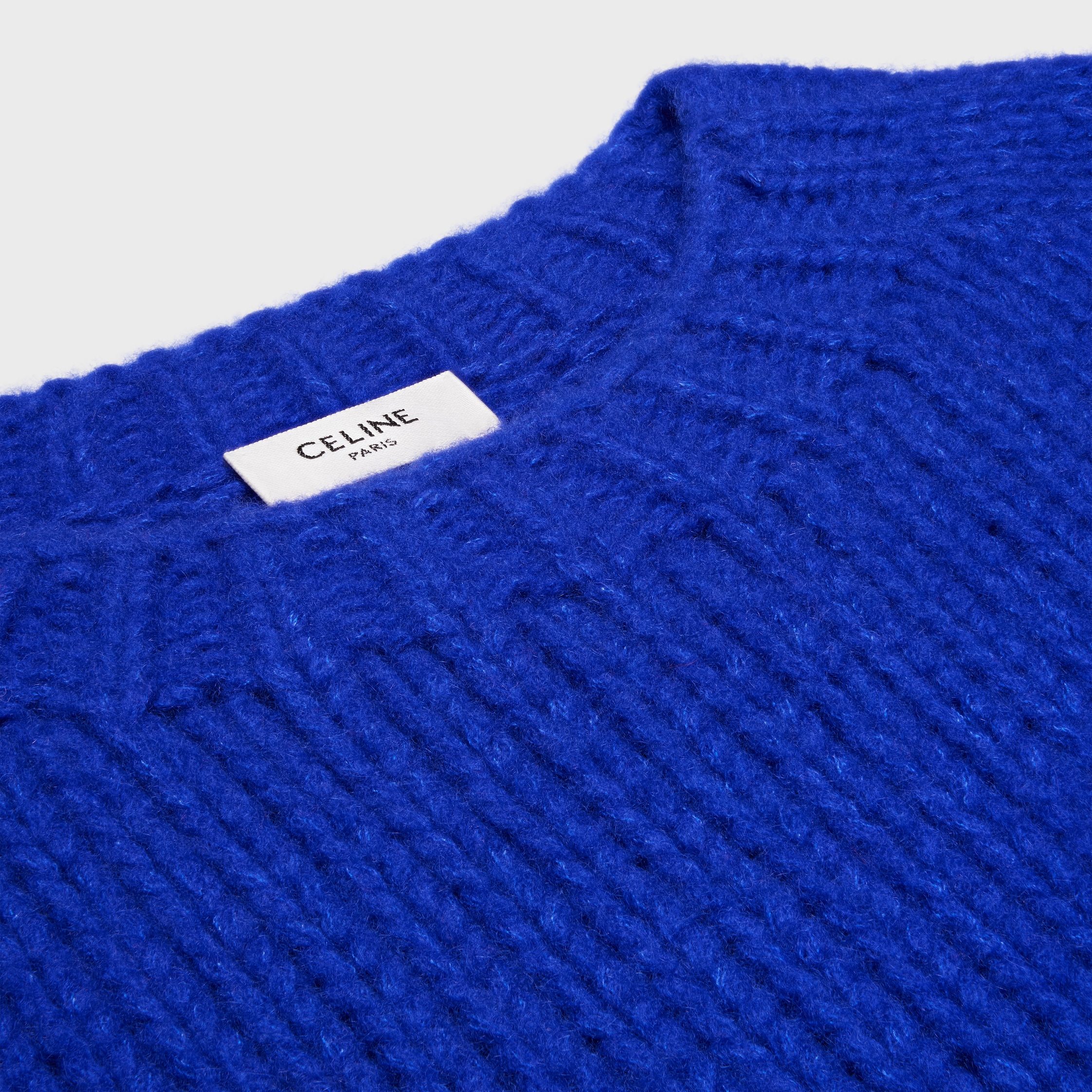CREWNECK SWEATER IN CASHMERE AND SILK - ROYAL BLUE | CELINE