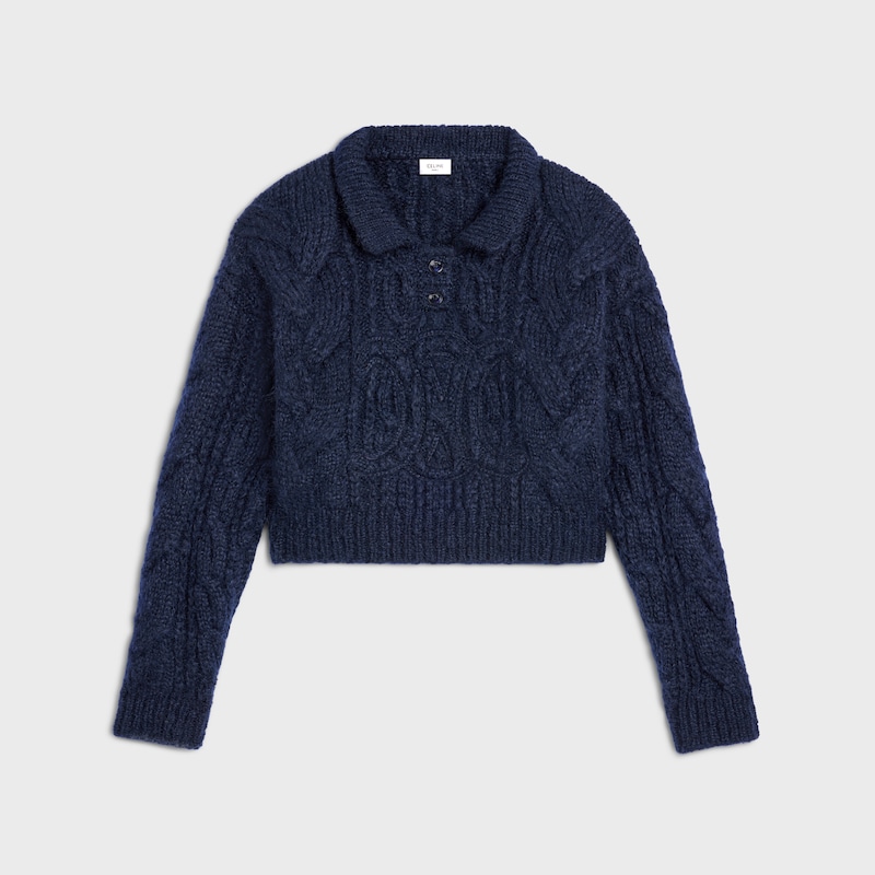 sweater IN aran mohair and wool - NAVY -  - 1 | CELINE
